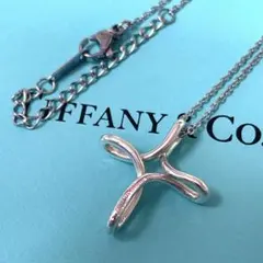 美品TIFFANY&Co.インフィニティークロス ネックレス シルバー925
