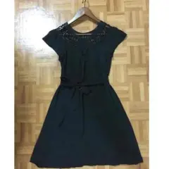 BANANA REPUBLIK☆バナナ リパブリック ブラックワンピース シルク