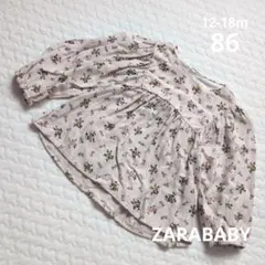 ZARABABY　小花柄長袖ブラウス　12-18m86
