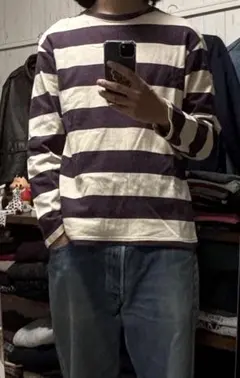 90s old uniqlo オールド ユニクロ border ボーダー ロンT