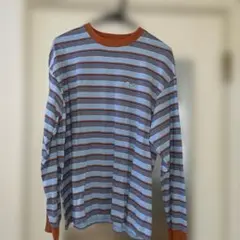 coen 青とオレンジのボーダー長袖Tシャツのサムネイル