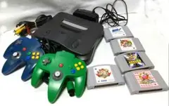 NINTENDO64 本体 コントローラー2個 ソフト 5本セット