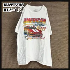 【レーシングカー】半袖Tシャツ　アメリカンサンダー　デカロゴモータースポーツ70