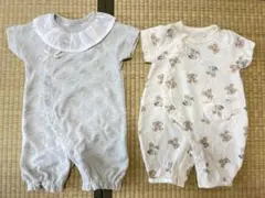 プティマイン　ロンパース　ベビー服　ナルミヤ　2WAY　くま　新生児 セレモニー