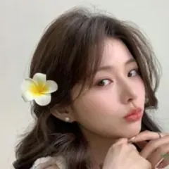 プルメリア 2個セット 中 ヘアクリップ 髪飾りヘアピン ハワイアンフラダンス