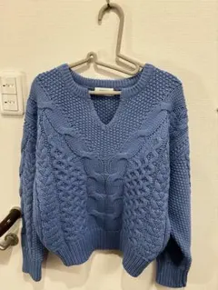 OPAQUE.CLIP ニット 青 サイズフリー