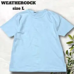 ウェザーコック 半袖Tシャツ【L】ユニセックス 大きめ シンプルカットソー ロゴ