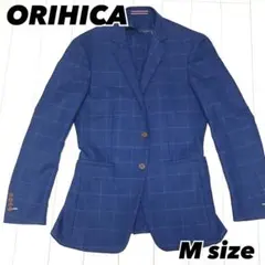 美品　オリヒカ　ビジネススーツ　ネイビー　チェック　ウォッシャブル　ジャケット