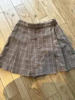 UNIQLO チェック柄 フレアスカート ( キュロット) 150㎝