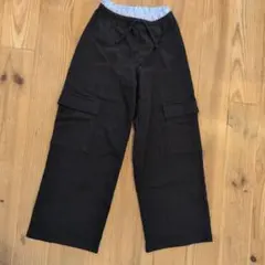 ZARA　黒 カーゴパンツ 　152㌢　タグ付き