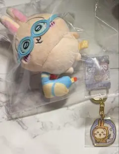 ちいかわ　ゴーグルうさぎマスコット　ぬいぐるみのサムネイル