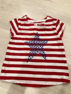 babyGap 半袖Tシャツ 2歳 赤と白のストライプ