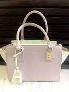 Samantha Thavasa ハンドバッグ ピンク×白 鍵付き