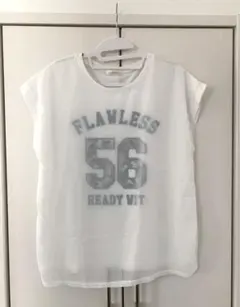 Tシャツ 半袖 ノースリーブ 迷彩 カモフラ ホワイト カジュアル L