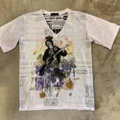 美品】Tシャツ フェイクレイヤード 重ね着風 Y2K グランジ 十字架 L 
