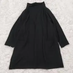 プランテーション　ウール　ハイネックコート　ロングカーディガン　ゆったり　Мのサムネイル