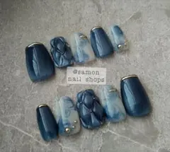 46. ショートバレリーナ　キルティング　ミラーフレンチ　ニュアンス