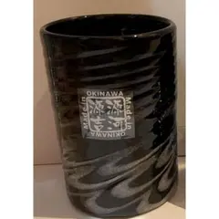 沖縄伝統工芸品 琉球硝子作家 源河源吉 琉球ガラス シェルクリアグラス大黒