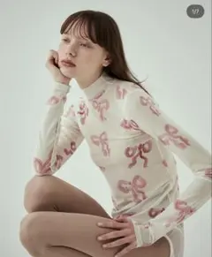poppy pink ribbon see-through tops