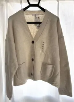 スフレヤーンショートカーディガン　UNIQLO オフホワイト