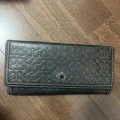 Y2K COACH マディソン オプアート 二つ折り長財布 キャンバス レザー 