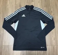 サッカー adidas ハーフジップ トレーニングウェア 黒　Sサイズ