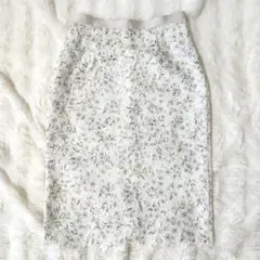 サイズ2【JUSGLITTY】レースプリントタイトスカート