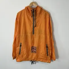 00's vintage オレンジ レインジャケット ハーフジップ y2k