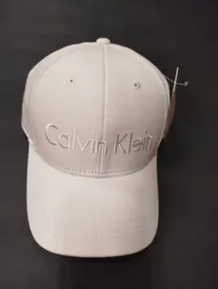 い*ろ様 Calvin klein ホワイト刺繍男女用キャップフリーサイズ