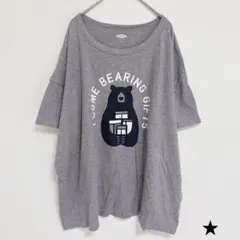 OLD NAVY【XXL】クマ 半袖Tシャツ ビッグサイズ グレー カジュアルのサムネイル