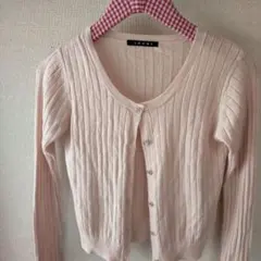 INGNI リブ編み ピンクカーディガン