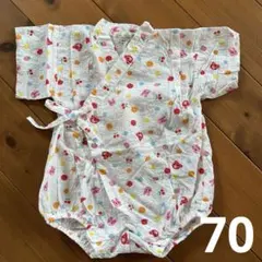 子供服　ベビー甚兵衛　ロンパース　70cm 夏祭り