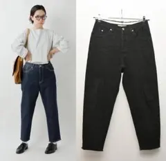 Johnbull ジョンブル ユナイト テーパード デニムパンツ S 黒のサムネイル
