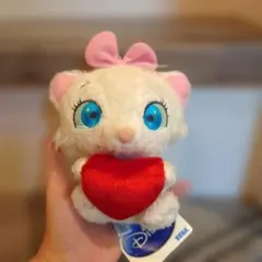 レトロ　ディズニー マリー ぬいぐるみキーホルダー ハート　マスコット