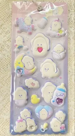 つぶらな瞳の ぷくぷくシール ナマガキちゃん ぷっくり 立体