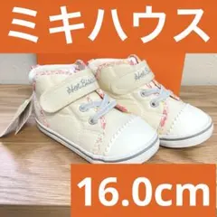 新品★タグ付き★16.0cm キャンバス生地　ミキハウス　シューズ