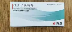 東急 株主ご優待券