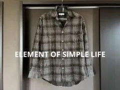 メンズ　ELEMENT OF SIMPLE LIFE 長袖チェックシャツ