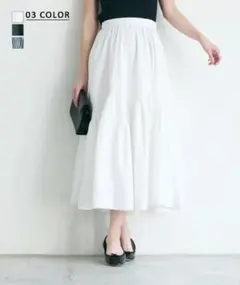 BASEMENTギャザー切り替えスカートのサムネイル