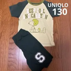 【美品】UNIQLO SNOOPY半袖パジャマ　130