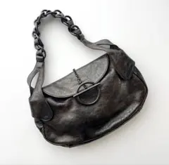 レザー ショルダーバッグ 黒