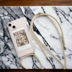 iPhone13mini ケース ベージュ スマホバッグ ショルダーケース