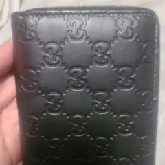 GUCCI GGパターン ラウンドファスナー長財布