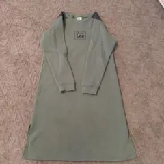 Lee オリーブグリーン 長袖カジュアルドレス