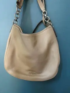 COACH ワンショルダーバッグ レザー グレージュ ホーボー ノマド 