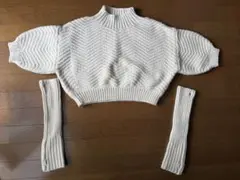 snidel クロップドハイネックアームウォーマープルオーバー