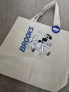 美品　BROOKS イラストトートバッグ ベージュ