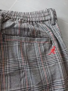 307.KANGOL チェック柄 ワイドパンツ イージーパンツ L