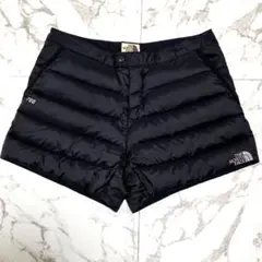 美品✨ノースフェイス ヌプシ ダウンショーツ 黒 700フィル レディースS刺繍