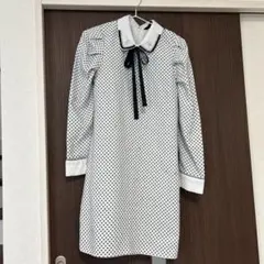 シスタージェ－ン　ホワイト・ブラックドット ミニワンピース　S M 美品　難あり